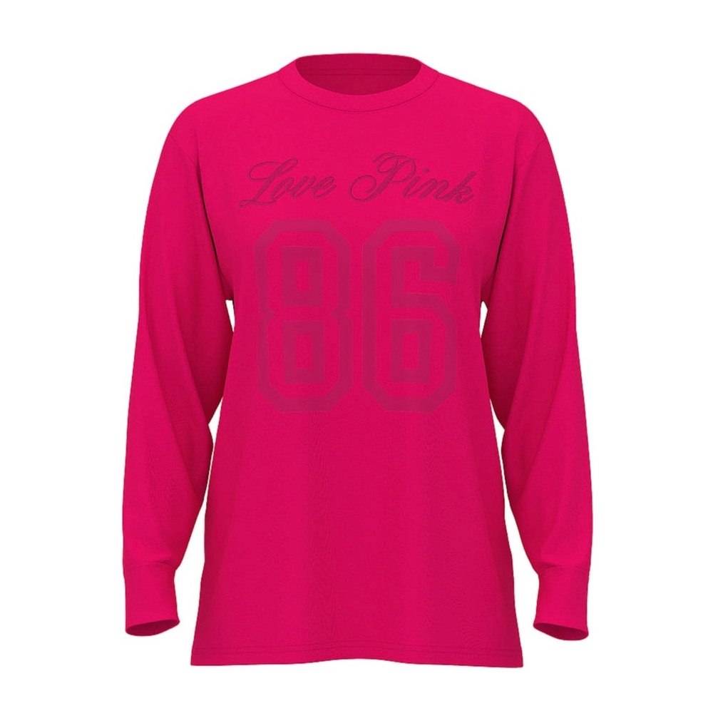 VICTORIA’S SECRET PINK Love Pink '86' Long Sleeve Tee.